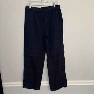 Orvis medium navy blue linen pants